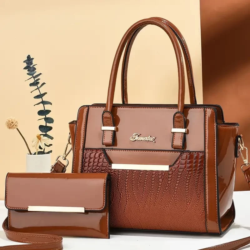 New Two-Piece Set with Large Capacity, Fashionable and Versatile Women's Bag, Simple Commuting Outing, Casual Women's Handbag, Foreign Style Women's Bag_8