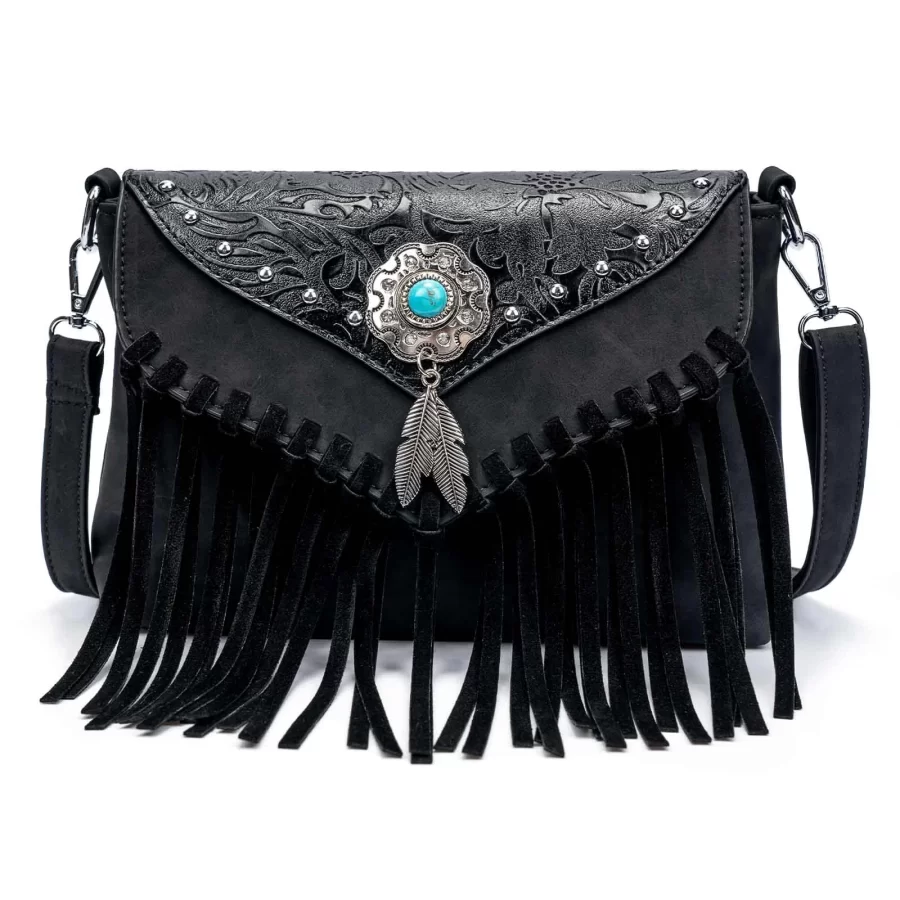 Celela Original Design Shoulder Bag For Women PU Leather Luxury Clutch Designer Handbags Western Purse Fringe Messenger Bag_7