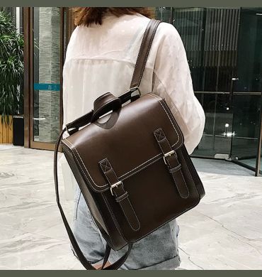 Vintage Backpack Female Pu Leather Bag Women's Backpack Fashion School Bag for Girls High Quality Leisure Shoulder Bag Sac A Dos