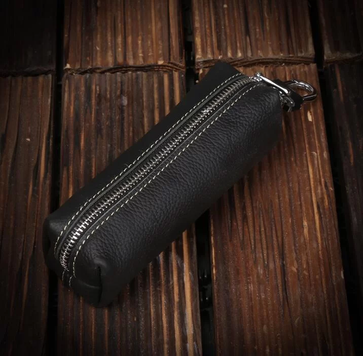 Genuine Cow Leather Men Women Key Bag Small Business Kay Case Women Housekeepers Wholesale purse keychain  keychain wallet_8