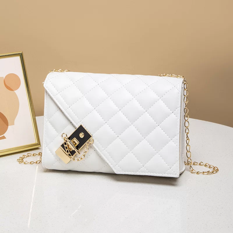 2023 New Flap Crossbody Bags Small Square Women Shoulder Bag Plaid Pu Leather Designer Handbags Chain Lady Women's Bag_4