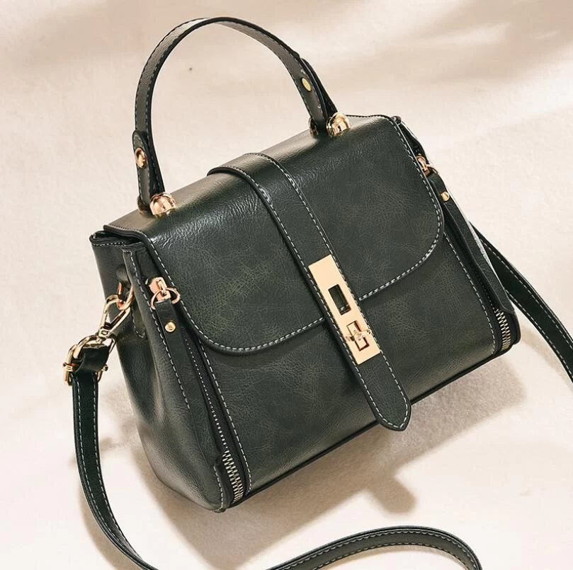 Genuine Leather Women bag Luxury Handbags Double Zipper Ladies Shoulder Bags Lock decoration Real Cowhide Handbag Bolso de mano_14