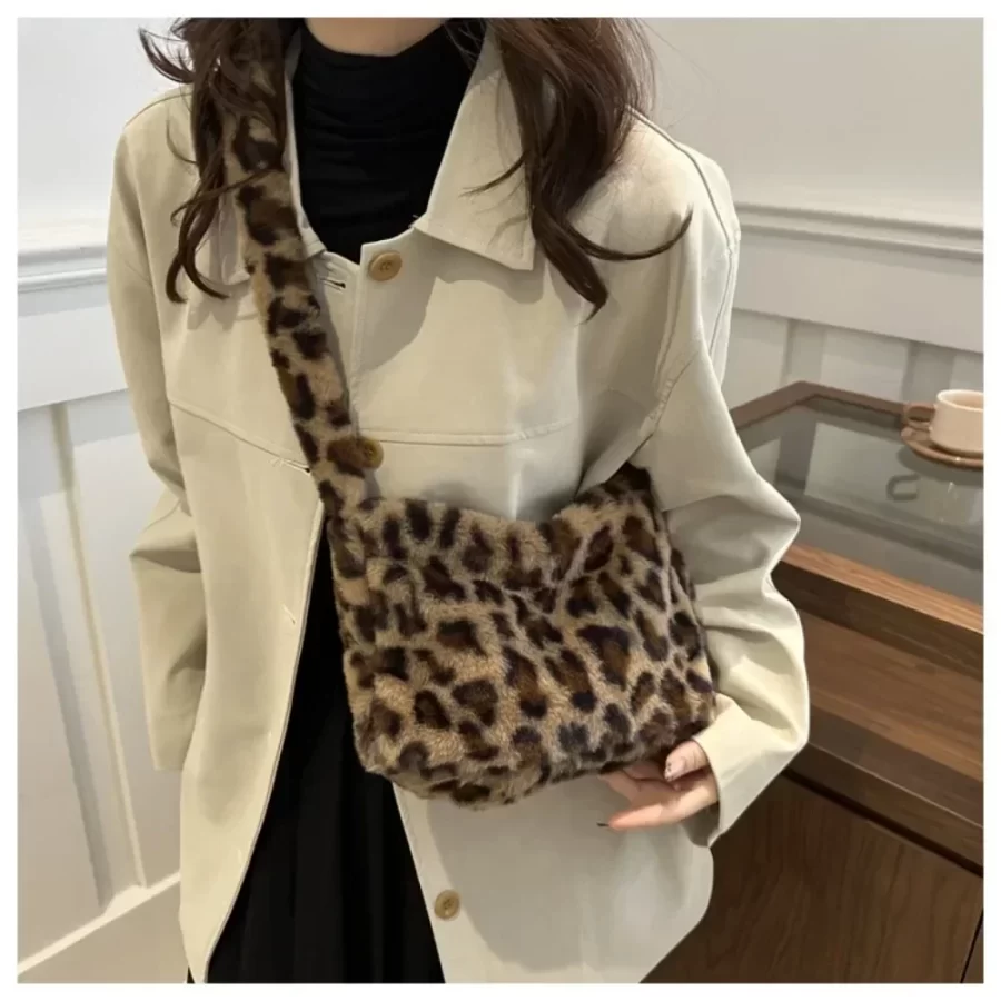 Fashion Versatile Leopard Print New Women's Bags Lady High-Grade Texture Simple Generous Temperament Crossbody Shoulder_1