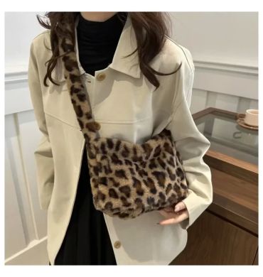 Fashion Versatile Leopard Print New Women's Bags Lady High-Grade Texture Simple Generous Temperament Crossbody Shoulder