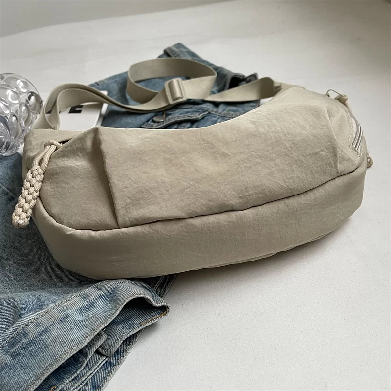 Nylon Fabric Shoulder Bag New High Capacity Women's Crossbody Messenger Bag Leisure Versatile Shoulder Hobos Bag_4