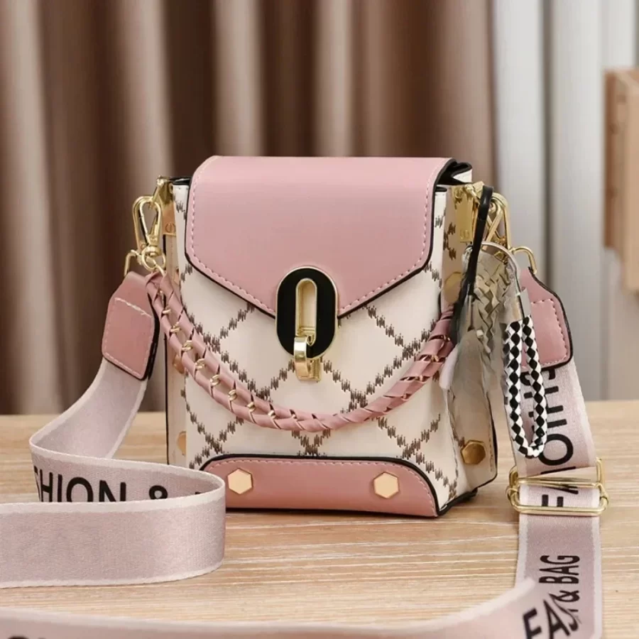 Summer New Bag Korean Style Simple Small Square Bag Fashion All-Match Shoulder Crossbody Fashion Mini Phone Bag Women Handbags_6