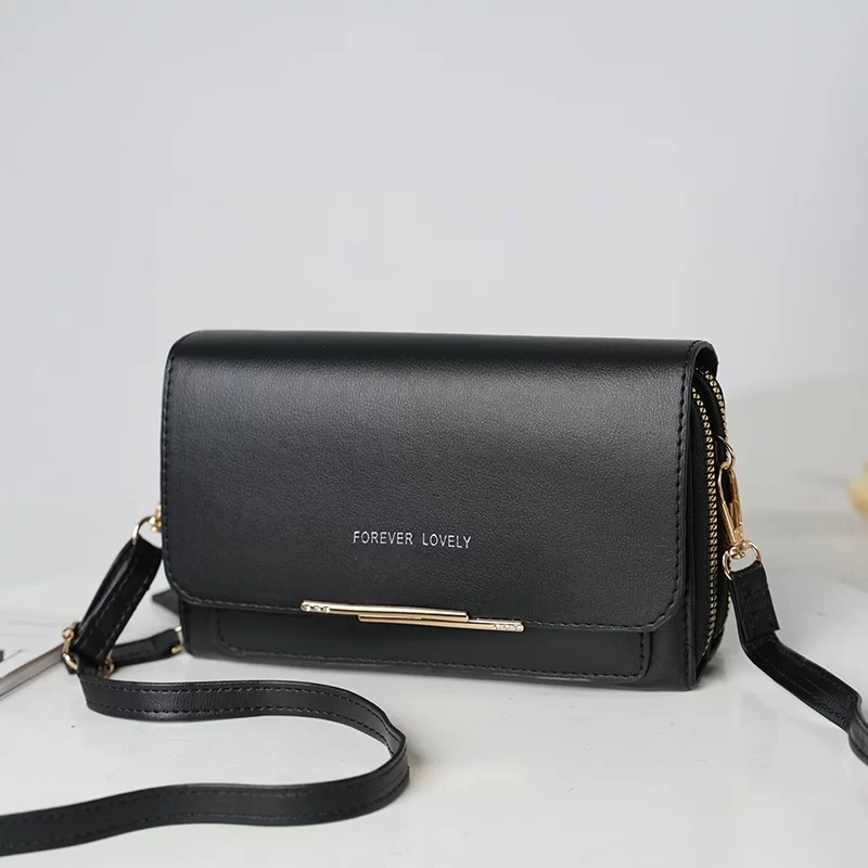 Women Long Wallet Korean Version Crossbody Bag Double Zipper Large Capacity Clutch Bag Shoulder Handbag Female Mobile Phone Bag_15