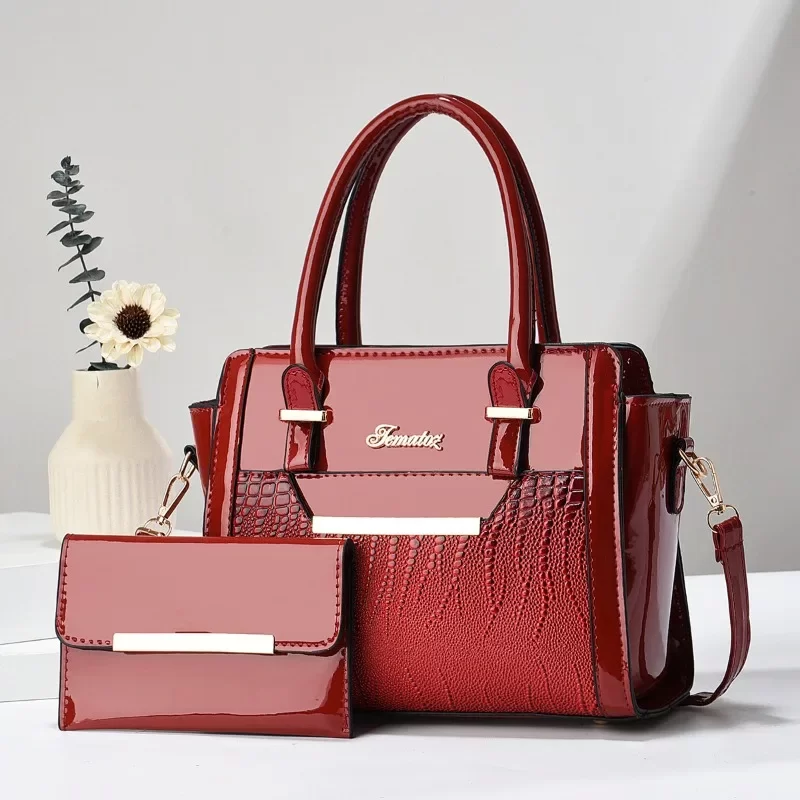 New Large Capacity Crocodile Print Handbag Mother Bag Women's Bag High Quality Shoulder Tote Bag_4