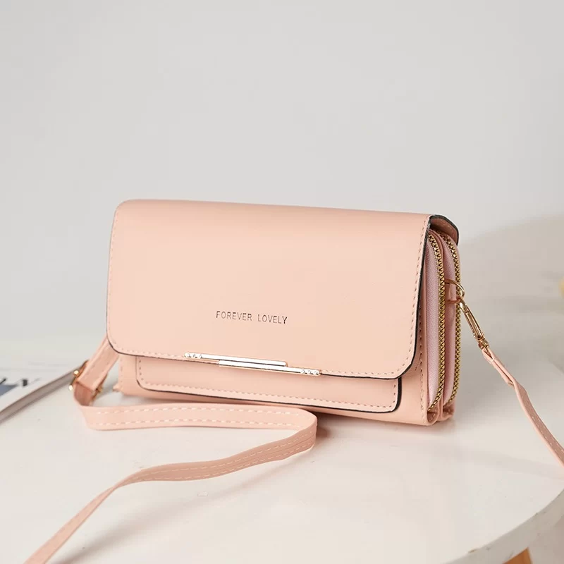 Women Long Wallet Korean Version Crossbody Bag Double Zipper Large Capacity Clutch Bag Shoulder Handbag Female Mobile Phone Bag_10