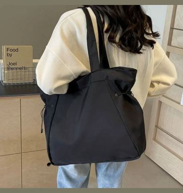 Casual Fashion Large Capacity Tote Bag Simple Travel Bag Women Large Shoulder Bag Aesthetic Handbags Drawstring Tote Handbag