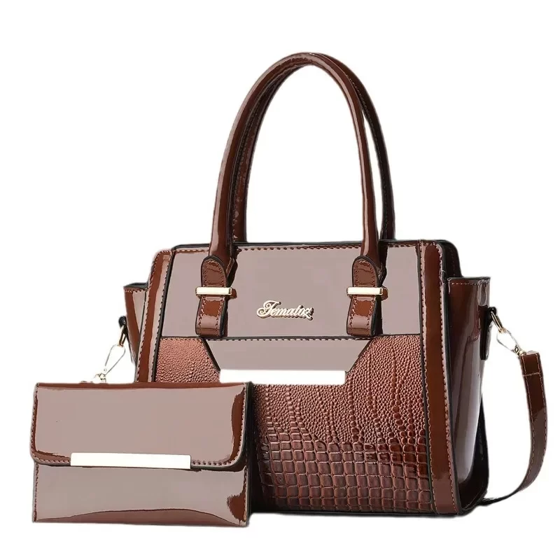 New Large Capacity Crocodile Print Handbag Mother Bag Women's Bag High Quality Shoulder Tote Bag_5