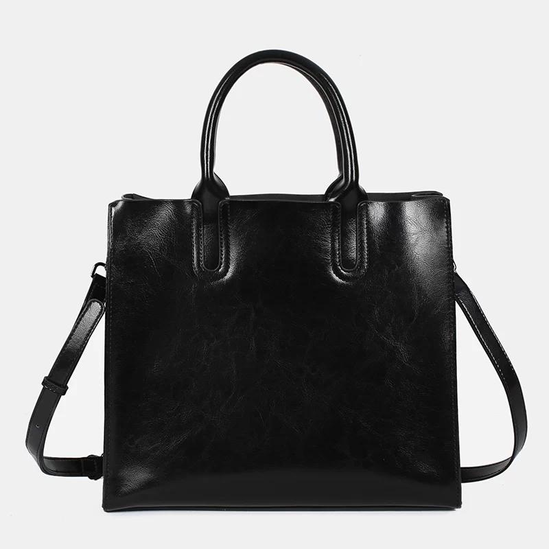 Hifashion Cowhide Genuine Leather Large Tote Handbags For Women 2024 Trend Designer Commuter Work Ladies Shouder Crossbody Bags_9