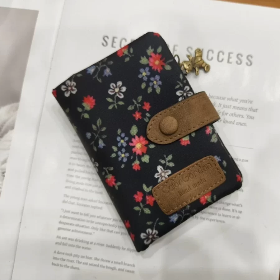 Cute Zipper Hasp Short Wallet PU Leather-Capacity Coin Purse Printing Money Bag Women Girl_7