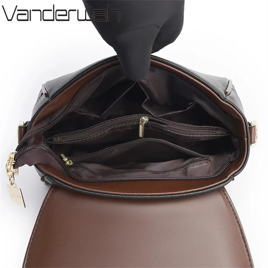 Solid Color High Quality Leather Small Shoulder Bagsfor Women 2024 New Messenger Bags with StrapDesigner Crossbody Bag Sac AMain_6