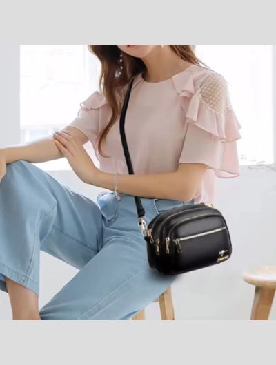 High Quality Soft Leather Purse Fashion Women Shoulder Messenger Bag Multi-pocket Wear-resistant Bag Luxury Ladies Handbag Sac