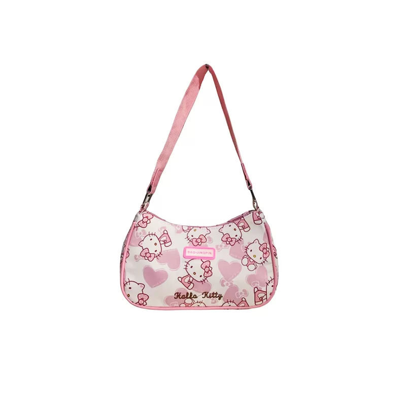 Kawaii Hello Kitty Kuromi My Melody Underarm Shoulder Bags Y2K Fashion Sanrio Cute Cartoon Messenger Tote Handbags Women Girls_8