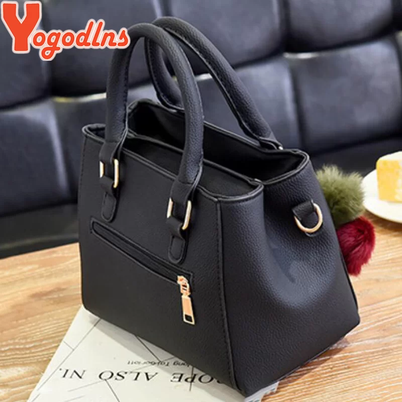 Yogodlns women beading pendant handbag ladies embossed shoulder bag ladies Messenger bag hairball bags high quality bag_3