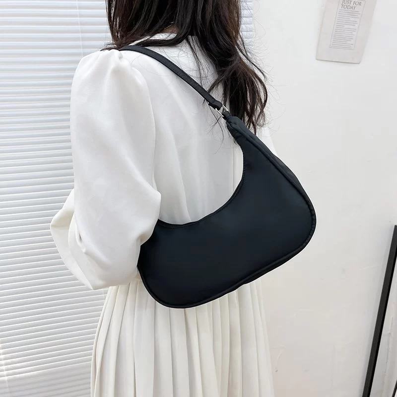 Women Bags Armpit Shoulder Bag Small Shoulder Purse Nylon Underarm Bags Clutch Women Hobos Summer Simple Handbags Bolso Feminina_5