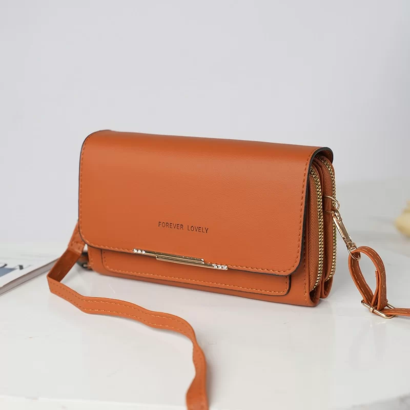 Women Long Wallet Korean Version Crossbody Bag Double Zipper Large Capacity Clutch Bag Shoulder Handbag Female Mobile Phone Bag_12