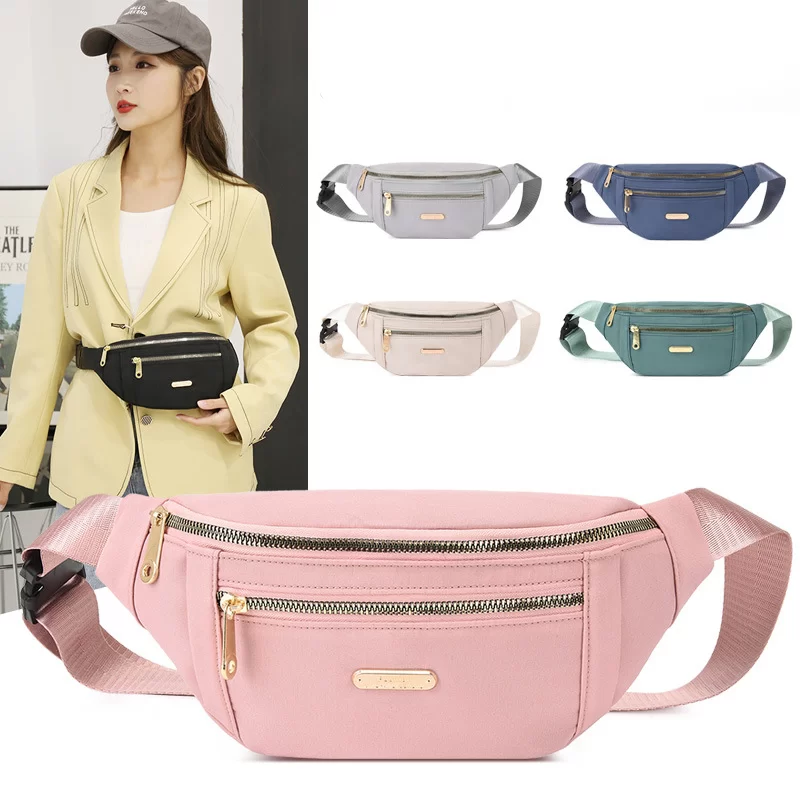 Waist Bags for Women Oxford Leisure Color Waist Bag Shoulder Crossbody Chest Bags Handbags All-match Messenger Belt Bags_3