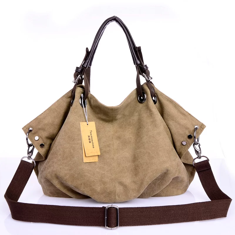 Casual Women Canvas Shoulder Bag Travel Messenger Bag Large Capacity Tote Top-handle Bag Women Crossbody Bags Sac A Mains Femme_1