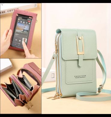 Touch Screen Cell Phone Women Bags Soft Leather Wallets Hand Purses Crossbody Bags for Women Small Handbag Cheap Women's Bags