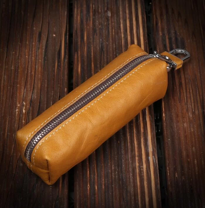 Genuine Cow Leather Men Women Key Bag Small Business Kay Case Women Housekeepers Wholesale purse keychain  keychain wallet_7