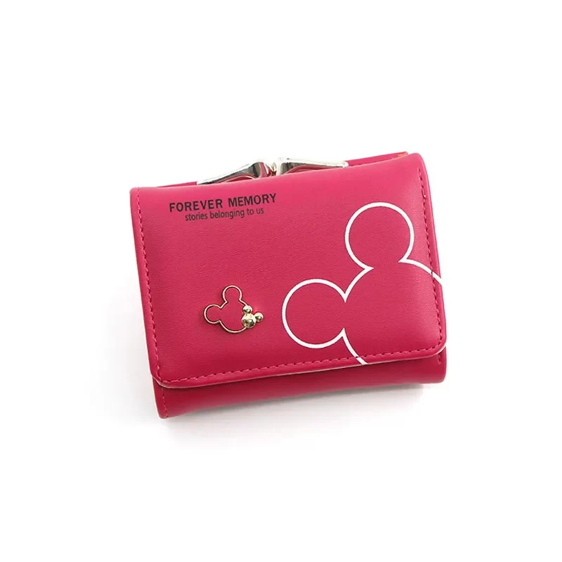 Disney Cartoon Mickey Mouse Wallet for Women's PU Leather Coin Purse Woman Mini Short Wallets Girls Bags Fashion Accessories_12