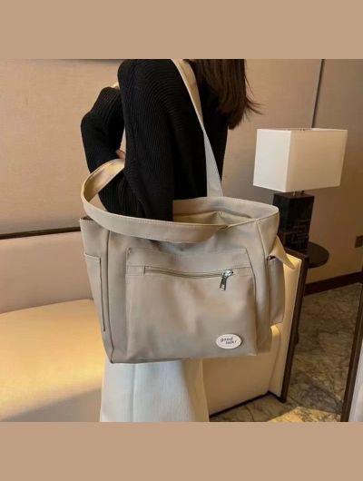 Women's Fashion Shoulder Bag Class Large Capacity Student Tote Bag 2023 New Canvas Commuter Handbag Women Bag