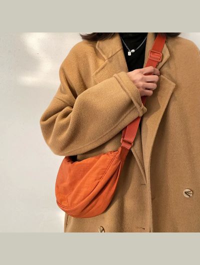 Upgraded Version Simple Design Women's Messenger Bag Nylon Hobos Small Shoulder Bags Vintage Female Girls Purse Cloth Handbags