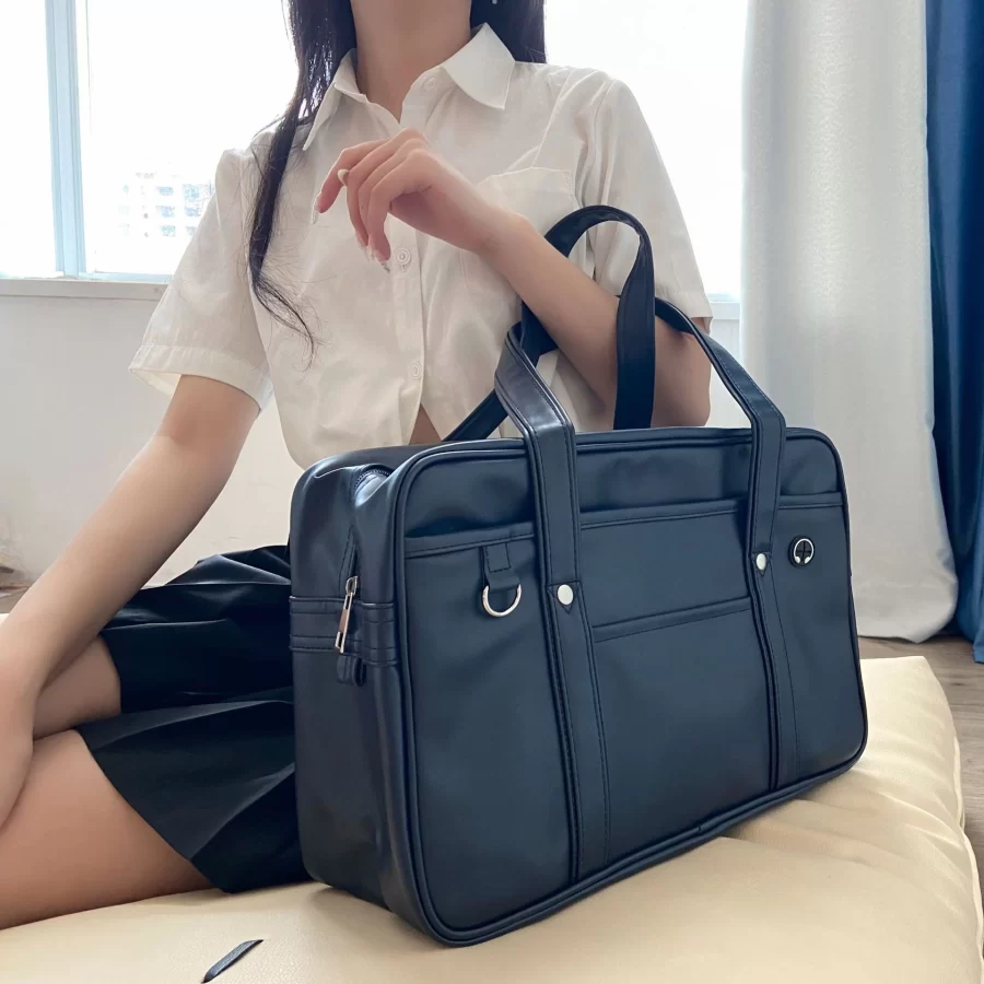 Japanese two-dimensional student JK uniform bag girl PU schoolbag COS wear-resistant waterproof one-shoulder Messenger handbag_1