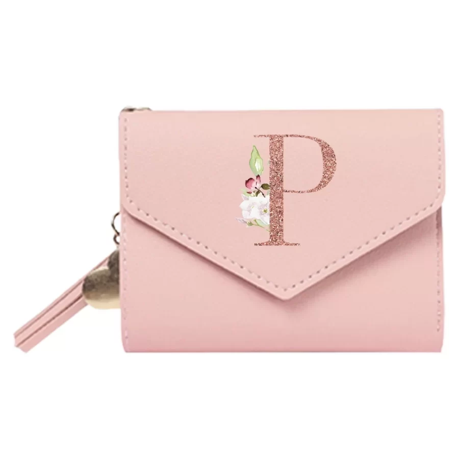 Women's Wallet Clutch Fashion Leather Short Style Purse Multi CaroSlot Coin Purse RFID Blocking Case Rose Gold Pattern_28