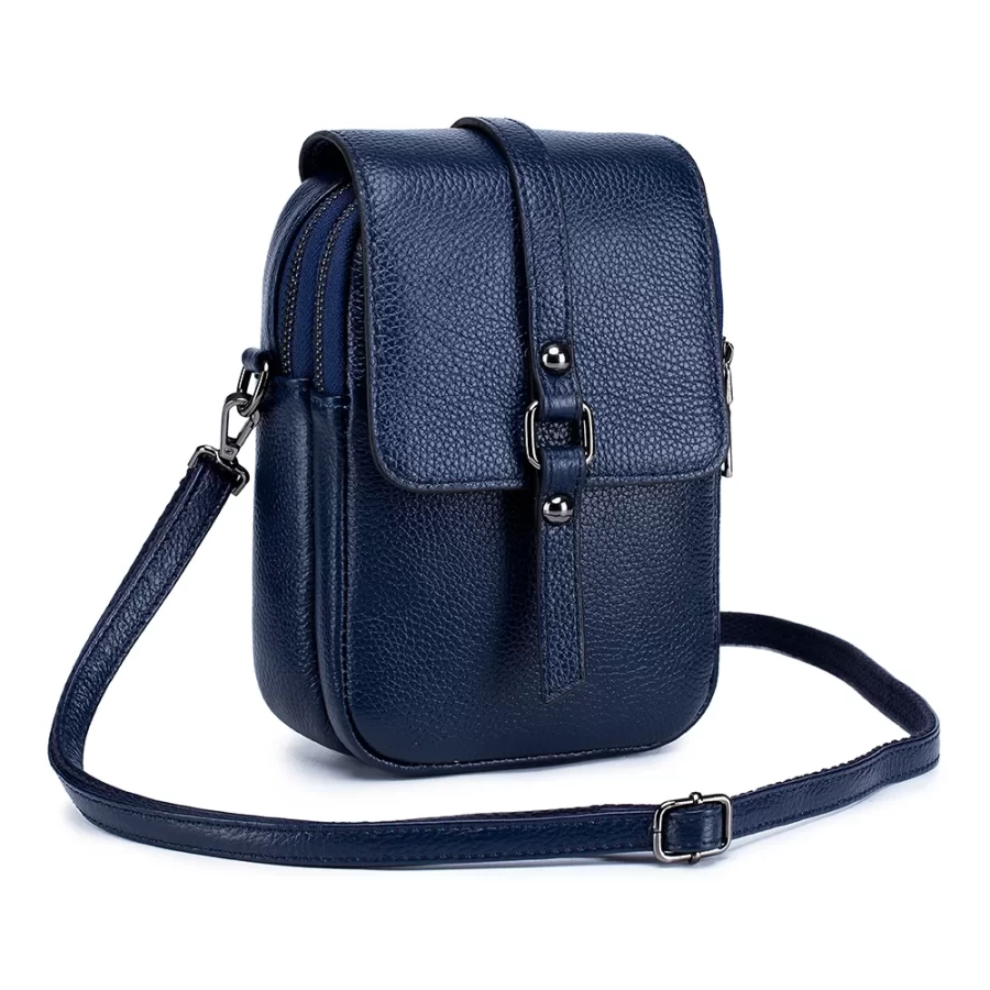 Genuine Leather Women Small Shoulder Bag Cute Crossbody Messenger Bags Female Little Soft Purse Double Zipper Pockets Handbag_11