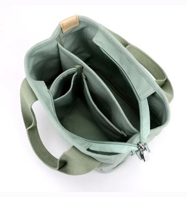 Small Bag with Zipper This Thousand Layer Bags Small Lady Single Shoulder Portable Thickened Canvas Mobile Phone Bucket Tote Bag