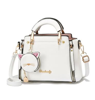 Vento Marea Summer Women Bag Side 2023 New Pu Leather Cute Cat Totes Design Ladies Shoulder Purse & Handbag Sweet White Shoulder