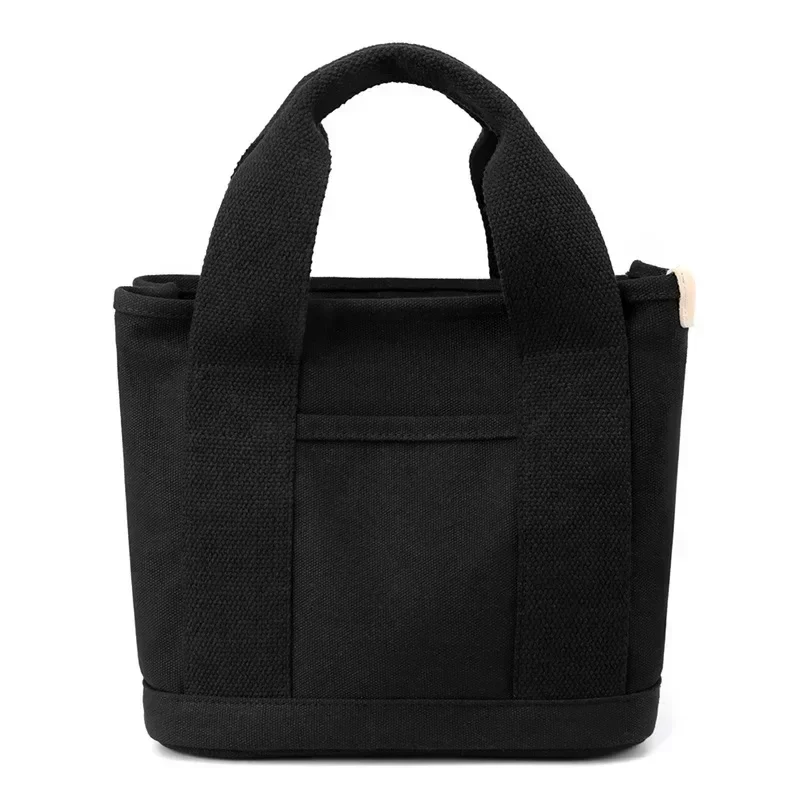 Small Bag with Zipper This Thousand Layer Bags Small Lady Single Shoulder Portable Thickened Canvas Mobile Phone Bucket Tote Bag_7