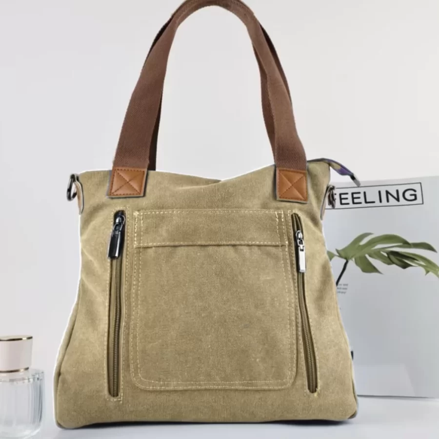 Women's Versatile Handbag Large Capacity Canvas Casual Shoulder Crossbody Bag_6