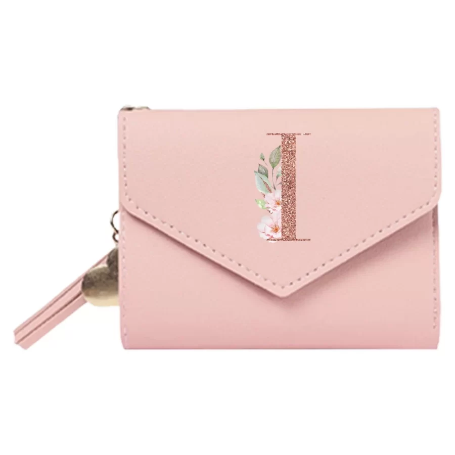 Women's Wallet Clutch Fashion Leather Short Style Purse Multi CaroSlot Coin Purse RFID Blocking Case Rose Gold Pattern_8