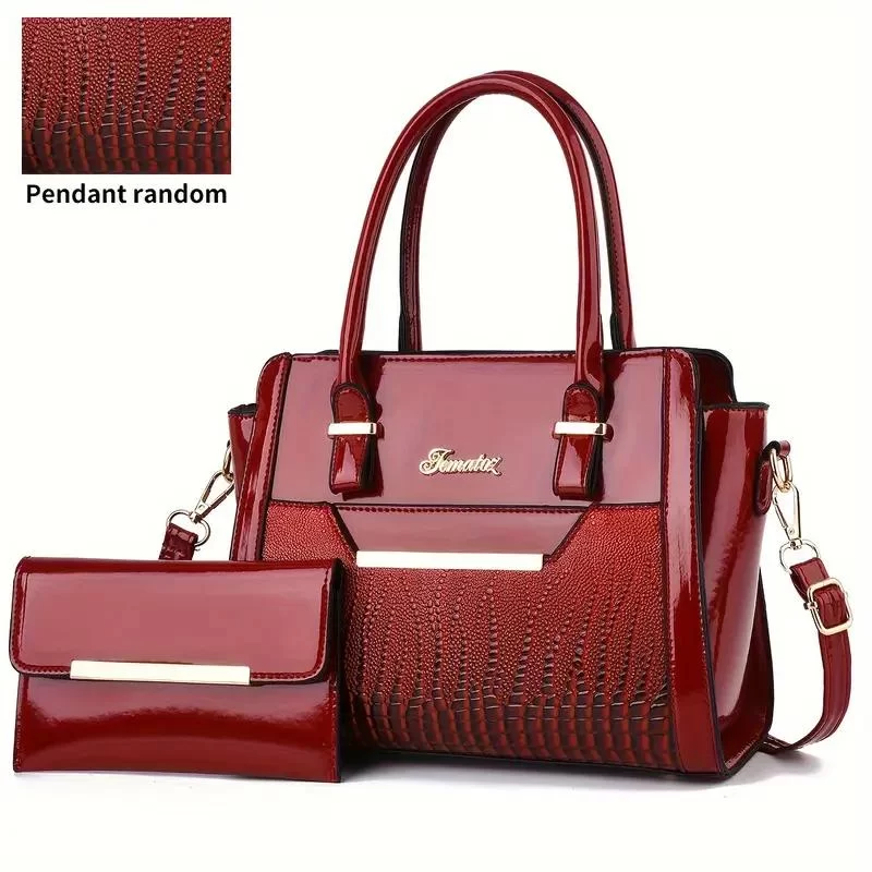 New Two-Piece Set with Large Capacity, Fashionable and Versatile Women's Bag, Simple Commuting Outing, Casual Women's Handbag, Foreign Style Women's Bag_9