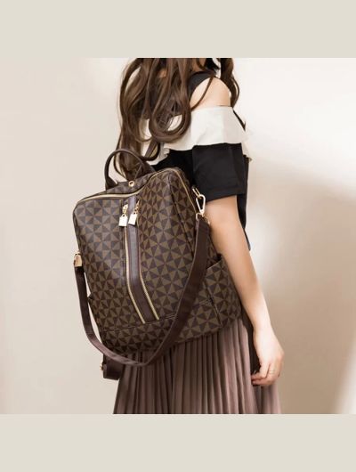 2pcs Backpack And Handbag Set, For Women, Waterproof Double Shoulder Crossbody Bag, Women's Travel Send Co