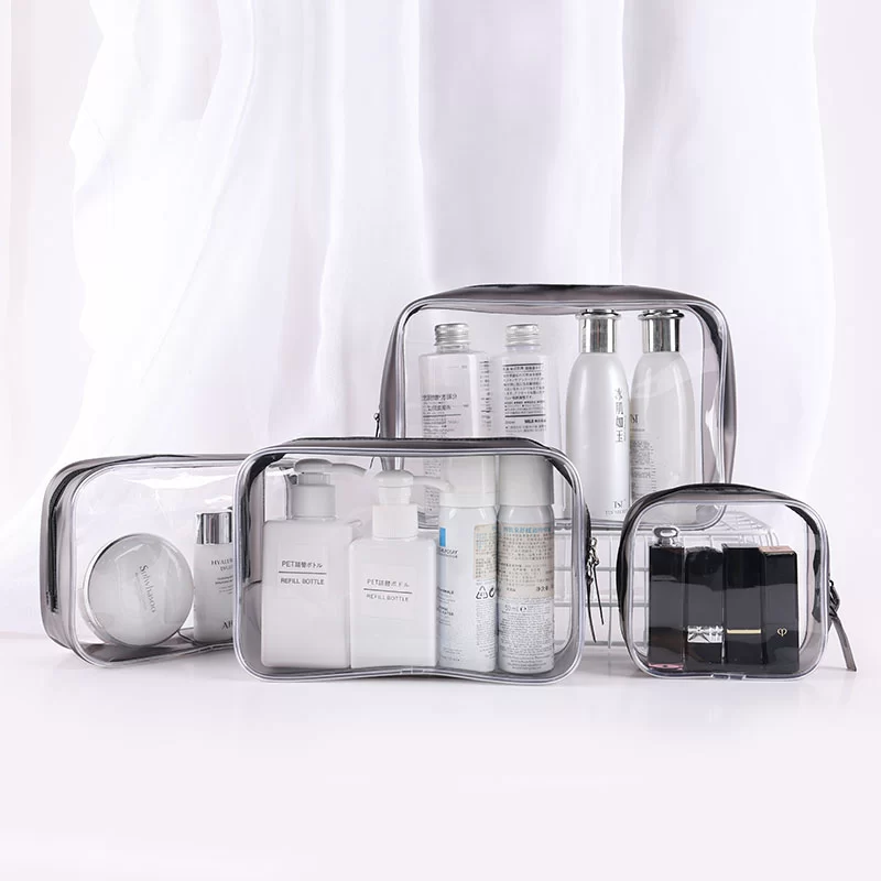 PVC waterproof transparent cosmetic bag wash bath storage bag travel multi-function storage bag cosmetic handbag tool box_18