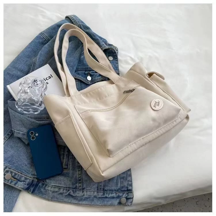 Women's Fashion Shoulder Bag Class Large Capacity Student Tote Bag 2023 New Canvas Commuter Handbag Women Bag_9