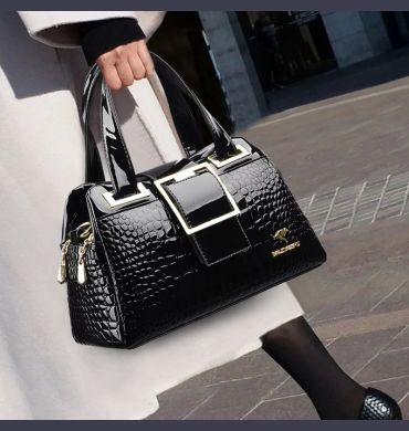 2 layer Large Capacity Tote Bag Luxury Handbags Women Bags Designer Crocodile Pattern Ladies Boston Shoulder Bag High Quality