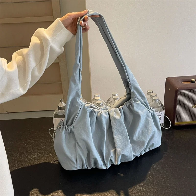 Hot Selling Fashion Nylon Pleated Women's Crossbody Bag 2025 New Casual Trend Versatile Large Capacity Tote Women's Shoulder Bag_1