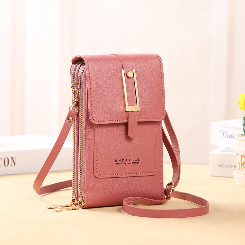 Touch Screen Cell Phone Women Bags Soft Leather Wallets Hand Purses Crossbody Bags for Women Small Handbag Cheap Women's Bags_8