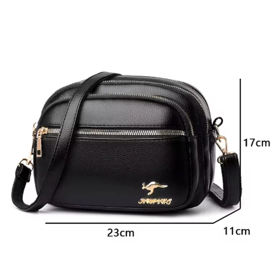 High Quality Soft Leather Purse Fashion Women Shoulder Messenger Bag Multi-pocket Wear-resistant Bag Luxury Ladies Handbag Sac_3