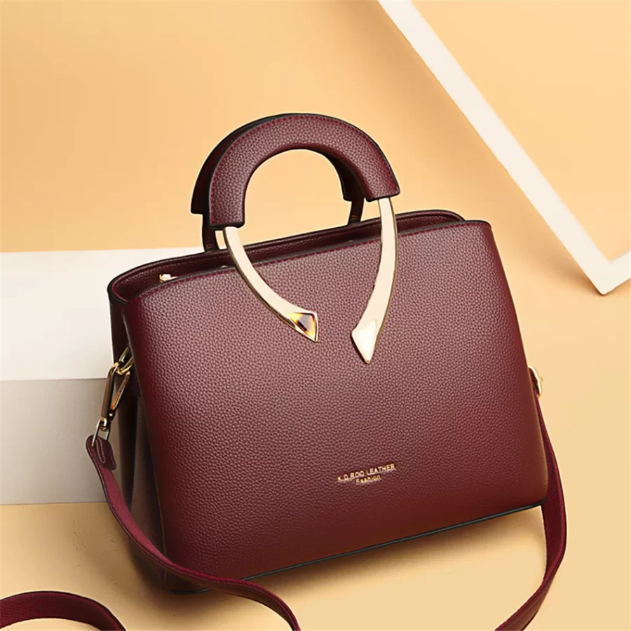 GENUINE VANDERWAH High Quality Leather Casual Tote Luxury Handbags Women Bags Designer Shoulder Crossbody Bags for Women 2024_2