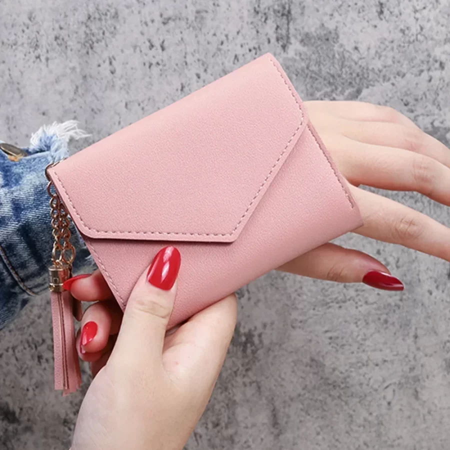 Women's Wallet Clutch Fashion Leather Short Style Purse Multi CaroSlot Coin Purse RFID Blocking Case Rose Gold Pattern_3