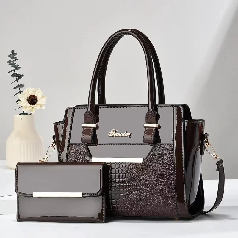 New Large Capacity Crocodile Print Handbag Mother Bag Women's Bag High Quality Shoulder Tote Bag_1