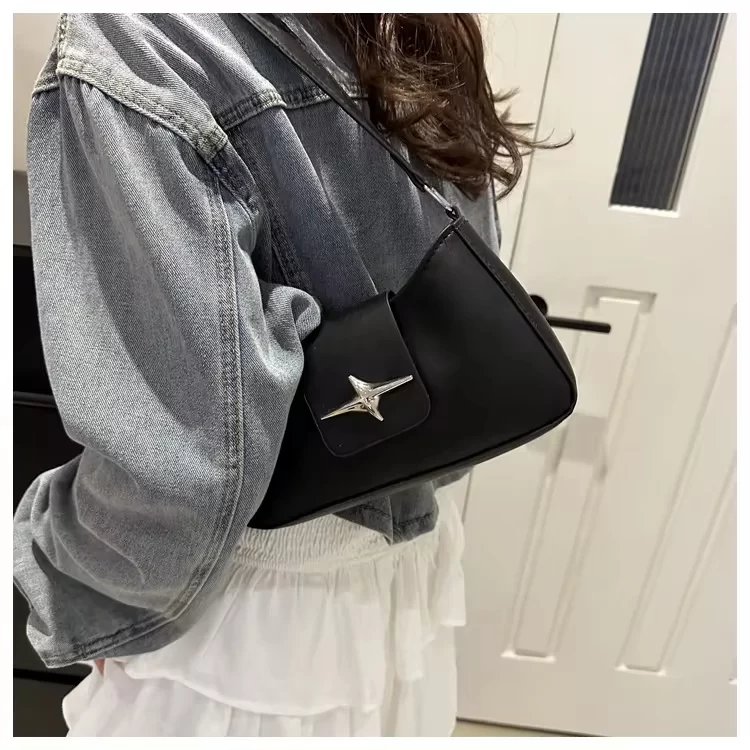 2024 Classic Y2K Small Purse Luxury Brand Female Handbags Vintage PU Leather Shoulder Bags for Women Daily Ladies Underarm Bag_2